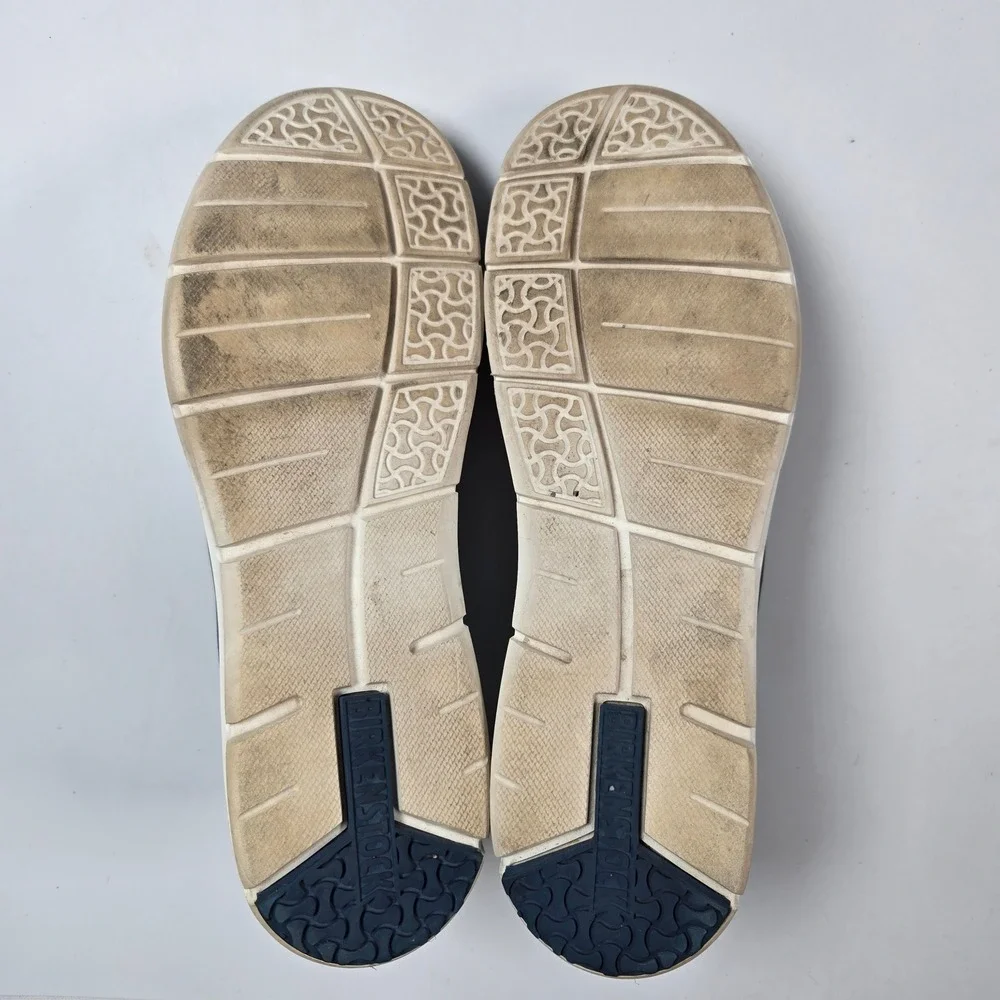 Birkenstock Saitama Moccasins Womens 40‎ Navy Blue Leather Fringe Loafers Shoes
